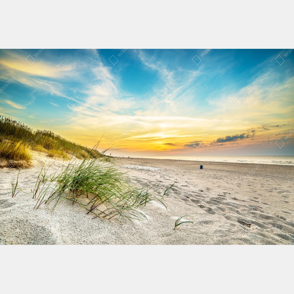 Plakat zachód słońca nad spokojnymi wydmami – Wallissimo® Plakat zachód słońca nad spokojnymi wydmami – Wallissimo®