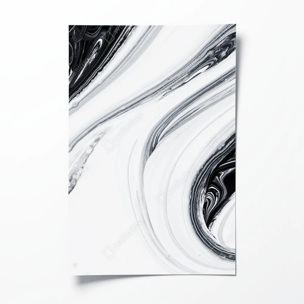 Plakat monochromatyczne marmurowe wiry – Wallissimo® Plakat monochromatyczne marmurowe wiry – Wallissimo®