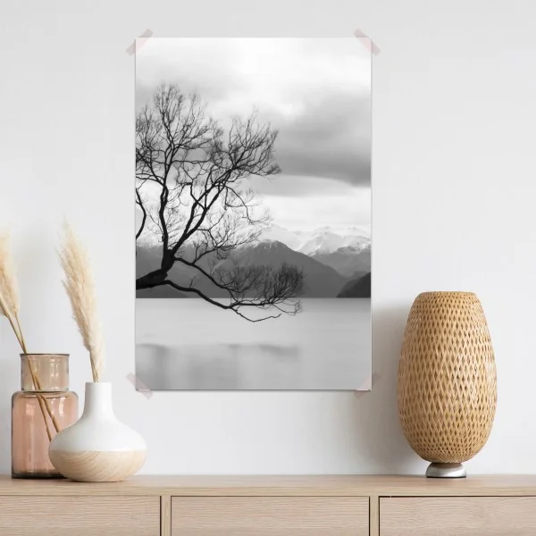 Plakat samotne drzewo na jeziorze – Wallissimo® Plakat samotne drzewo na jeziorze – Wallissimo®