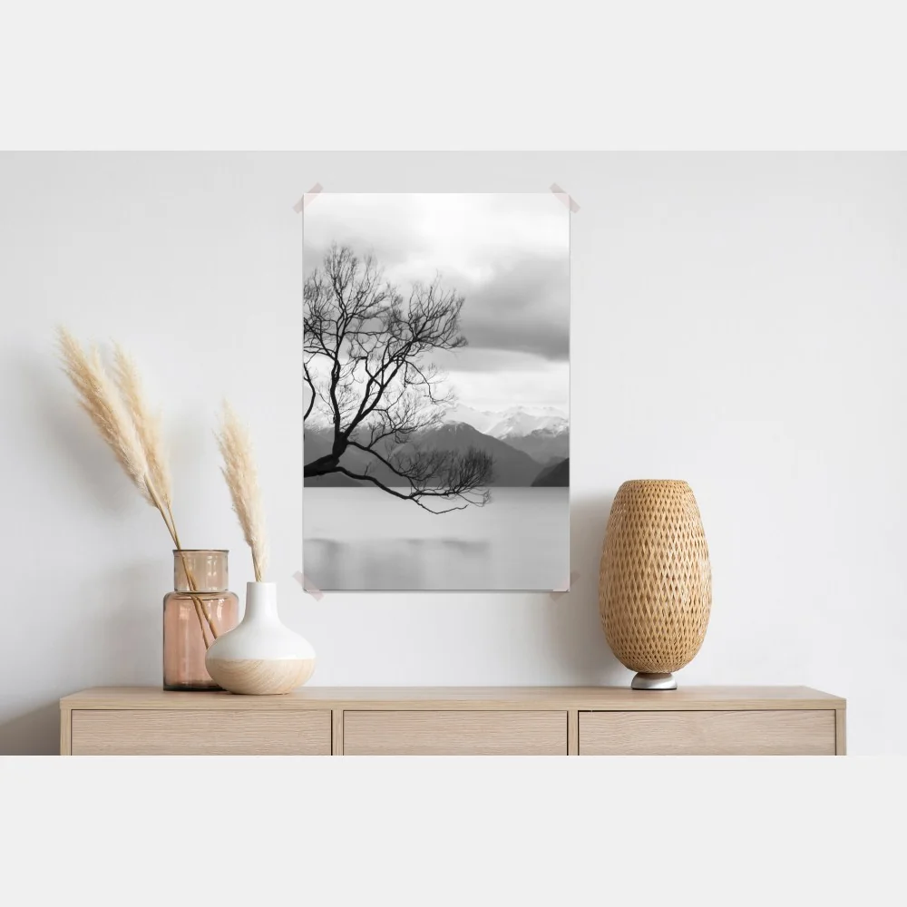 Plakat samotne drzewo na jeziorze – Wallissimo® Plakat samotne drzewo na jeziorze – Wallissimo®