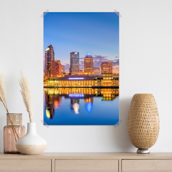 Plakat panorama Tampy o zmierzchu – Wallissimo® Plakat panorama Tampy o zmierzchu – Wallissimo®