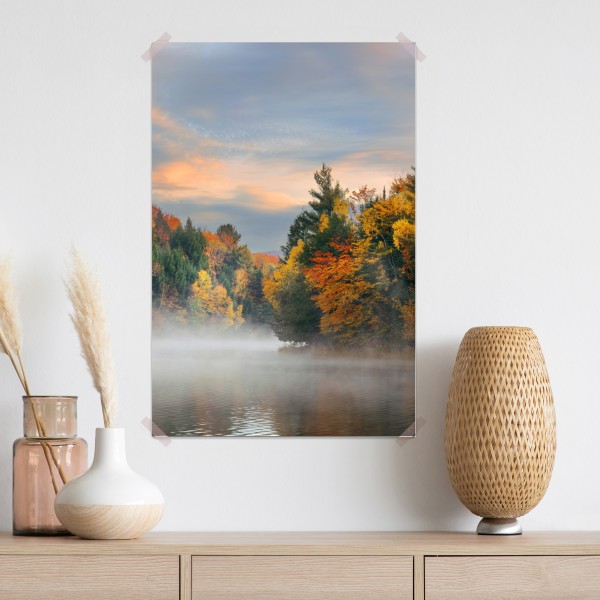 Plakat mglisty jesienny poranek w Stowe – Wallissimo® Plakat mglisty jesienny poranek w Stowe – Wallissimo®