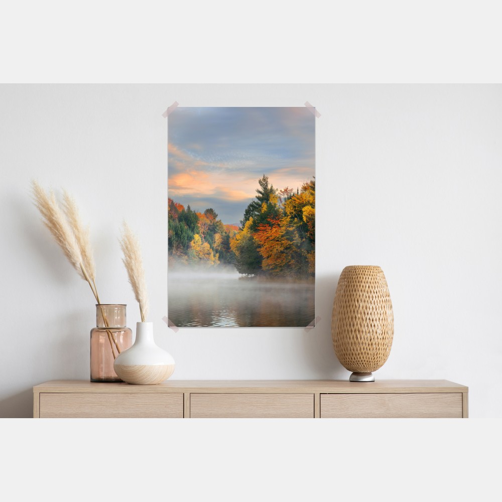 Plakat mglisty jesienny poranek w Stowe – Wallissimo® Plakat mglisty jesienny poranek w Stowe – Wallissimo®