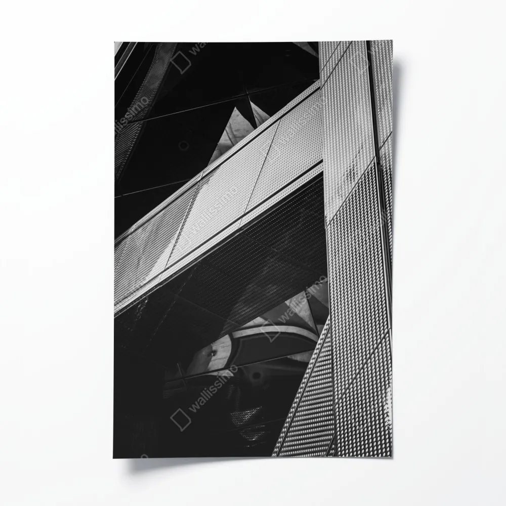 Plakat geometryczna fasada w monochromie – Wallissimo® Plakat geometryczna fasada w monochromie – Wallissimo®