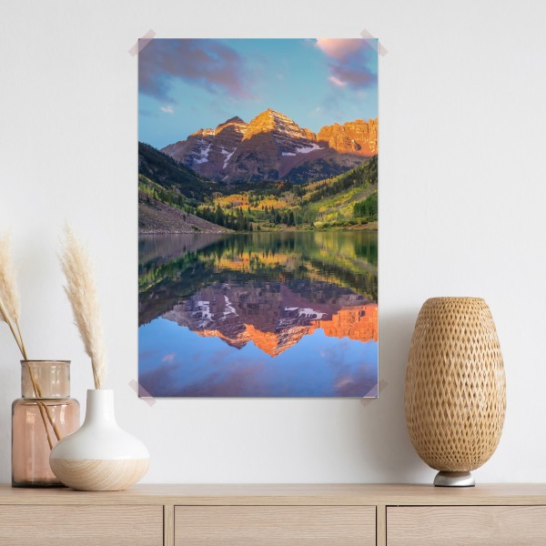Plakat wschód słońca nad Maroon Bells – Wallissimo® Plakat wschód słońca nad Maroon Bells – Wallissimo®