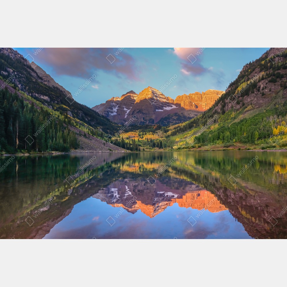 Plakat wschód słońca nad Maroon Bells – Wallissimo® Plakat wschód słońca nad Maroon Bells – Wallissimo®