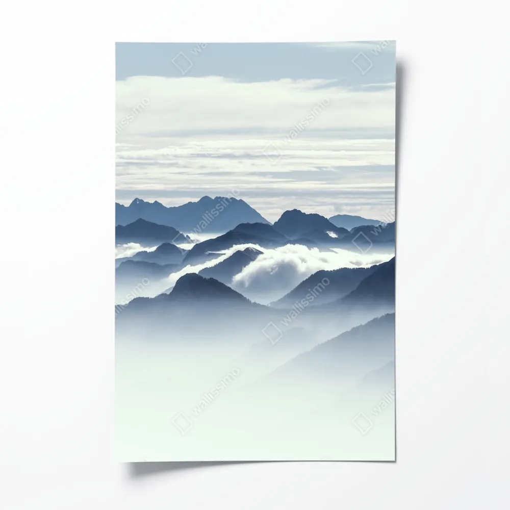 Plakat mglista warstwa gór o świcie – Wallissimo® Plakat mglista warstwa gór o świcie – Wallissimo®