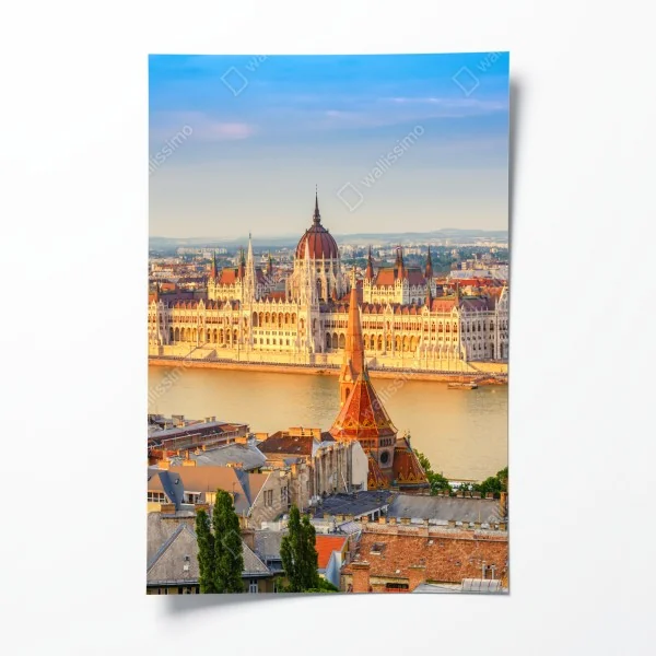 Plakat monochromatyczny wzór tropikalnych liści – Wallissimo®