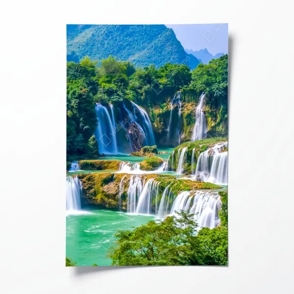 Plakat palmy z Kalifornii na Sunset Cliffs – Wallissimo®