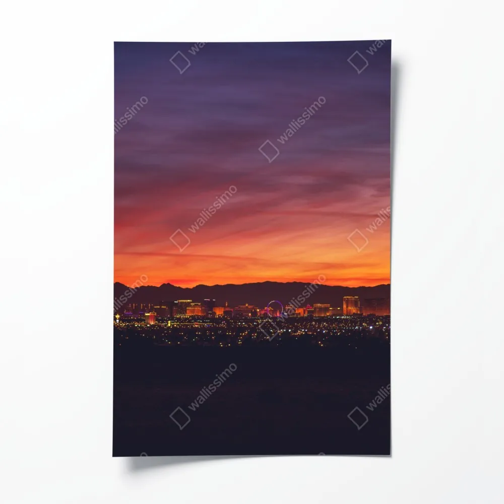 Plakat Las Vegas panorama o zmierzchu – Wallissimo® Plakat Las Vegas panorama o zmierzchu – Wallissimo®