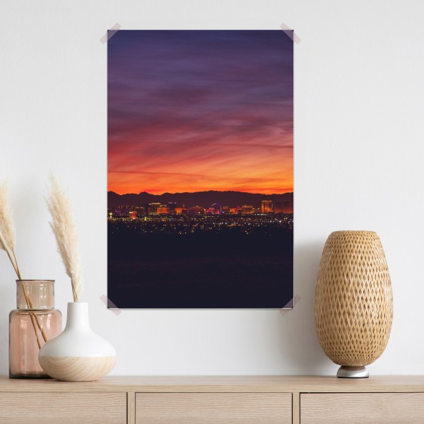 Plakat Las Vegas panorama o zmierzchu – Wallissimo® Plakat Las Vegas panorama o zmierzchu – Wallissimo®