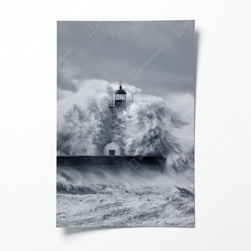 Plakat latarnia morska pochłonięta przez fale – Wallissimo® Plakat latarnia morska pochłonięta przez fale – Wallissimo®