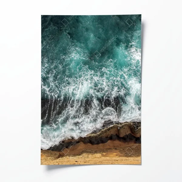 Plakat tropikalny zachód słońca z palmami – Wallissimo®