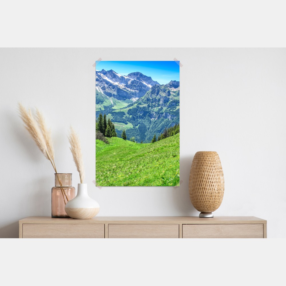 Plakat alpejska panorama Engelberg, Szwajcaria – Wallissimo® Plakat alpejska panorama Engelberg, Szwajcaria – Wallissimo®