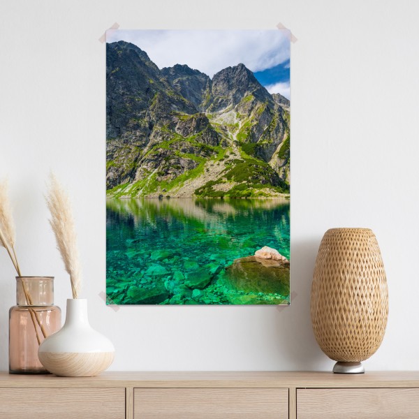 Plakat Czarny Staw górskie odbicie Tatry – Wallissimo® Plakat Czarny Staw górskie odbicie Tatry – Wallissimo®