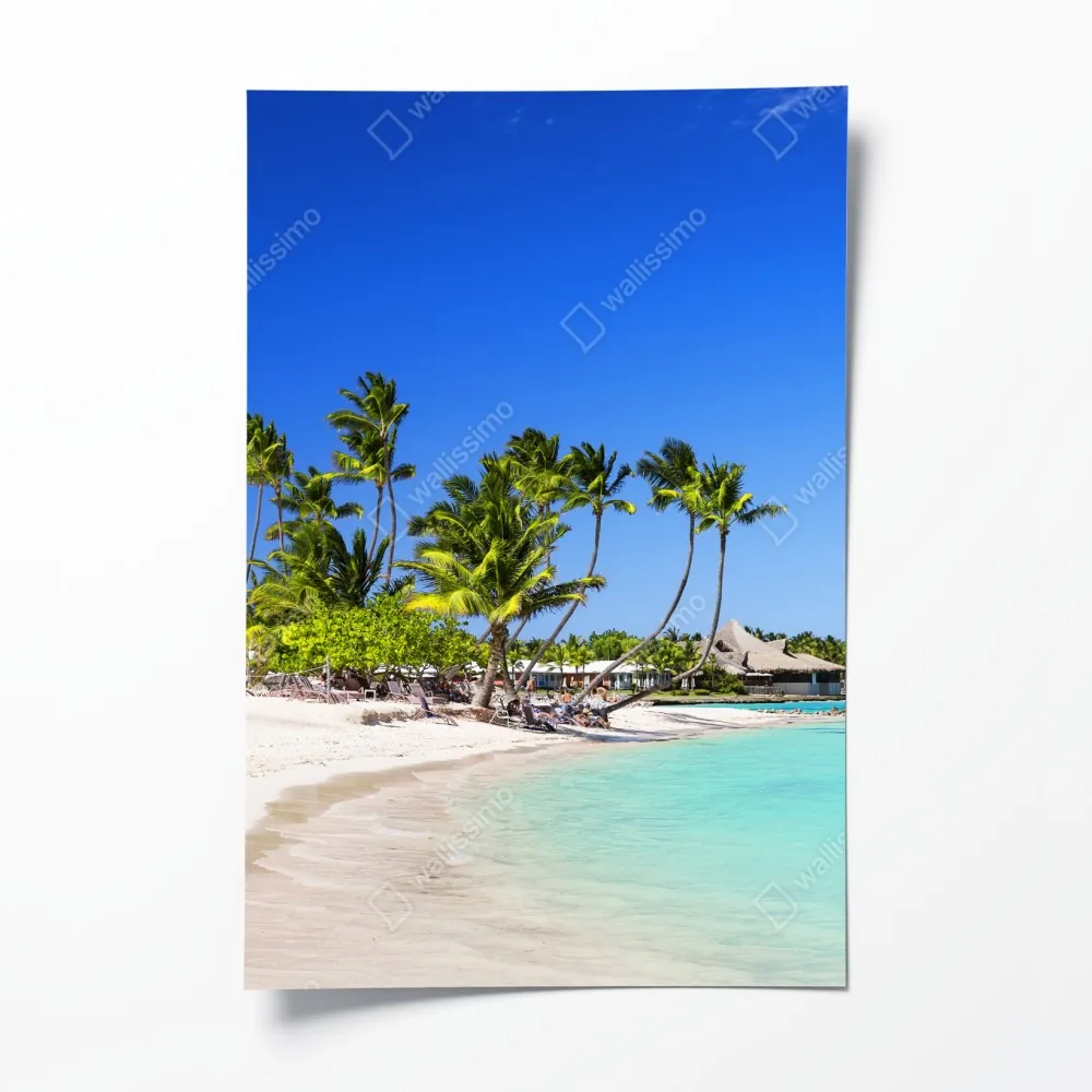 Plakat tropikalna plaża w Cap Cana – Wallissimo® Plakat tropikalna plaża w Cap Cana – Wallissimo®