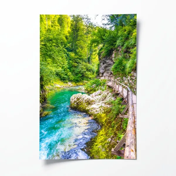 Plakat słoneczna łąka o świcie – Wallissimo®