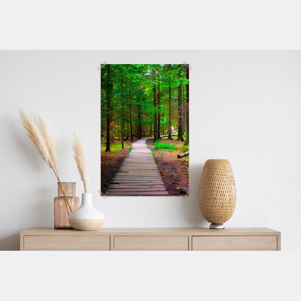 Plakat spokojna leśna kładka – Wallissimo® Plakat spokojna leśna kładka – Wallissimo®