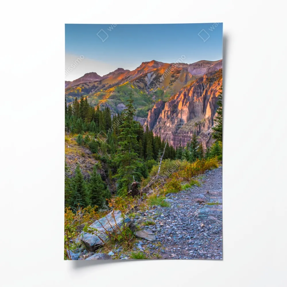 Plakat alpejski szlak o zachodzie słońca – Wallissimo® Plakat alpejski szlak o zachodzie słońca – Wallissimo®