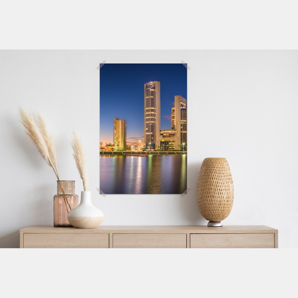 Plakat Corpus Christi panorama miasta o zmierzchu – Wallissimo® Plakat Corpus Christi panorama miasta o zmierzchu – Wallissimo®