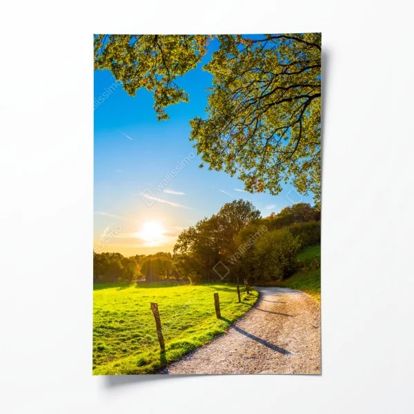 Plakat akwarelowy wzór jarzębiny – Wallissimo®