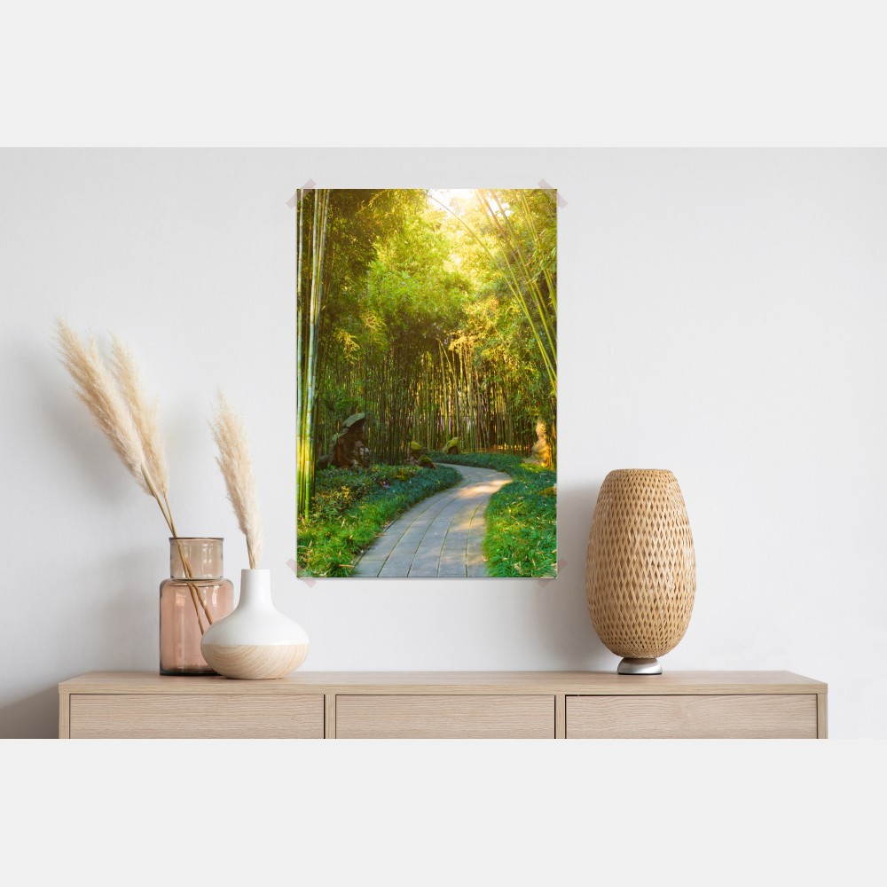 Plakat spokojna ścieżka w bambusowym lesie – Wallissimo® Plakat spokojna ścieżka w bambusowym lesie – Wallissimo®