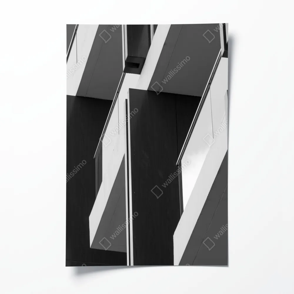 Plakat geometryczny wzór balkonów – Wallissimo® Plakat geometryczny wzór balkonów – Wallissimo®