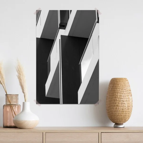 Plakat geometryczny wzór balkonów – Wallissimo® Plakat geometryczny wzór balkonów – Wallissimo®