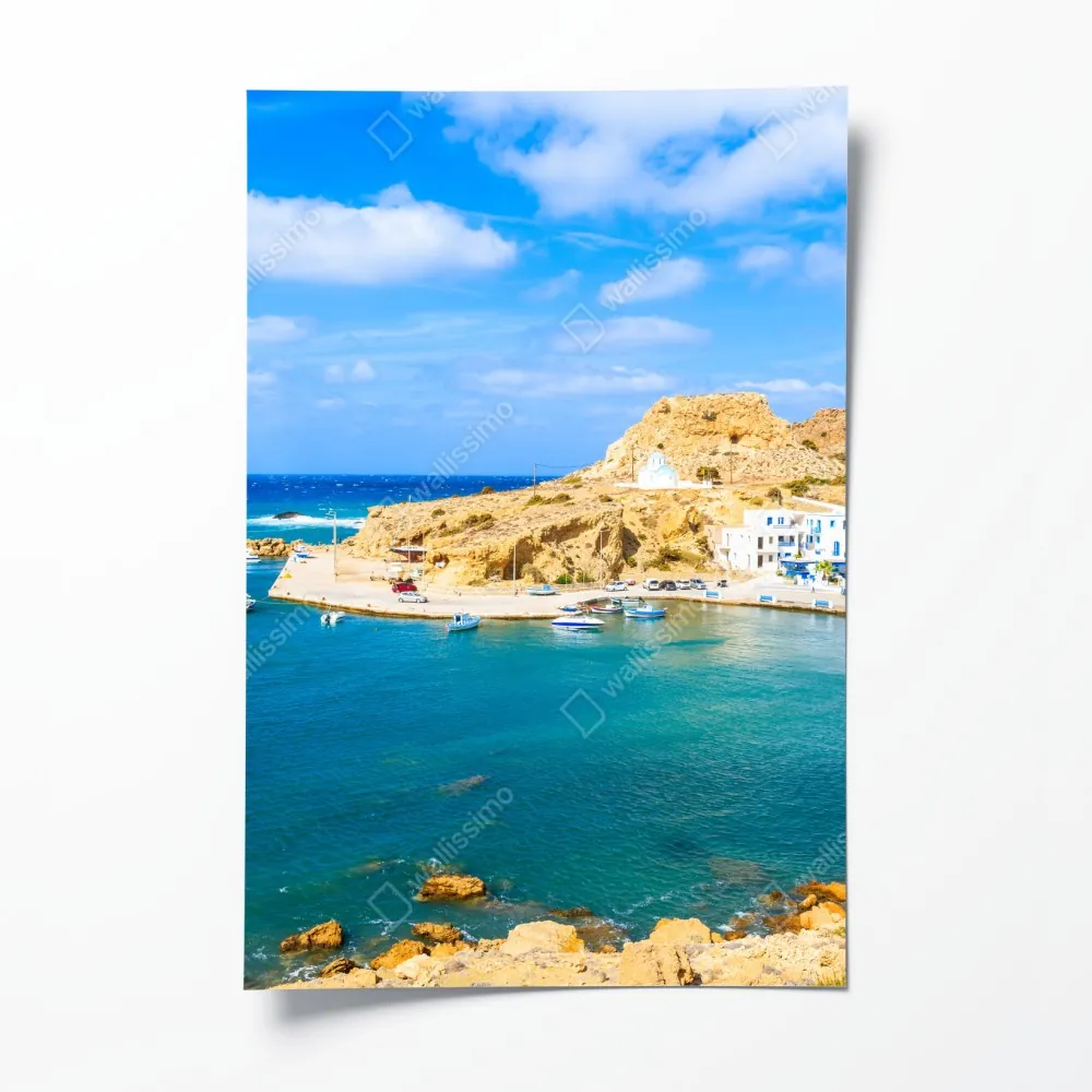 Plakat słoneczny port Finiki na wybrzeżu Karpathos – Wallissimo® Plakat słoneczny port Finiki na wybrzeżu Karpathos – Wallissimo®