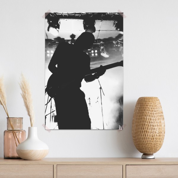 Plakat silweta gitarzysty na koncercie – Wallissimo® Plakat silweta gitarzysty na koncercie – Wallissimo®