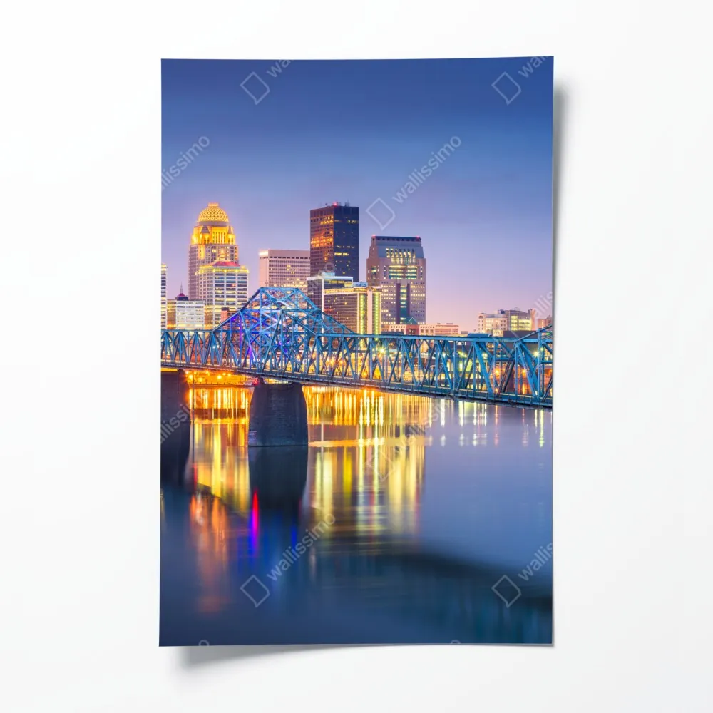Plakat Louisville panorama o zmierzchu – Wallissimo® Plakat Louisville panorama o zmierzchu – Wallissimo®