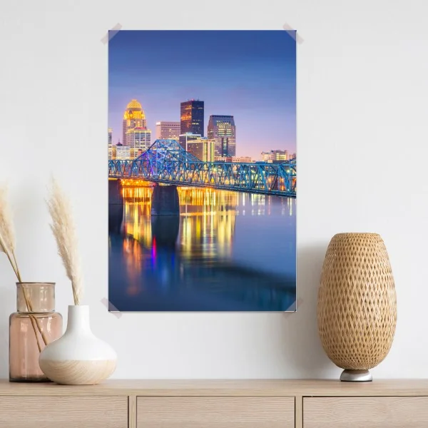 Plakat Louisville panorama o zmierzchu – Wallissimo® Plakat Louisville panorama o zmierzchu – Wallissimo®