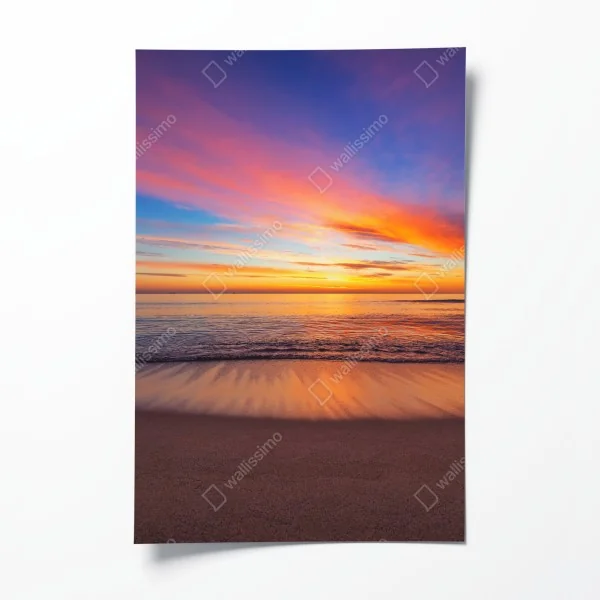 Plakat mglisty wodospad w bujnej dolinie – Wallissimo®