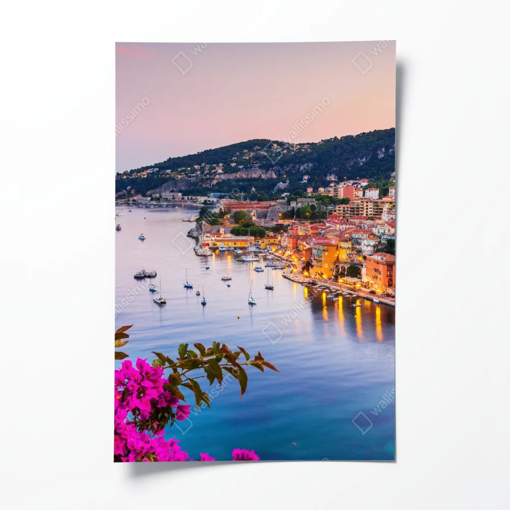 Plakat zachód słońca nad zatoką Villefranche-sur-Mer – Wallissimo® Plakat zachód słońca nad zatoką Villefranche-sur-Mer – Wallissimo®