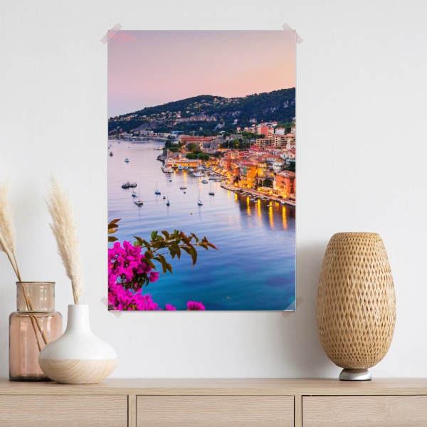 Plakat zachód słońca nad zatoką Villefranche-sur-Mer – Wallissimo® Plakat zachód słońca nad zatoką Villefranche-sur-Mer – Wallissimo®