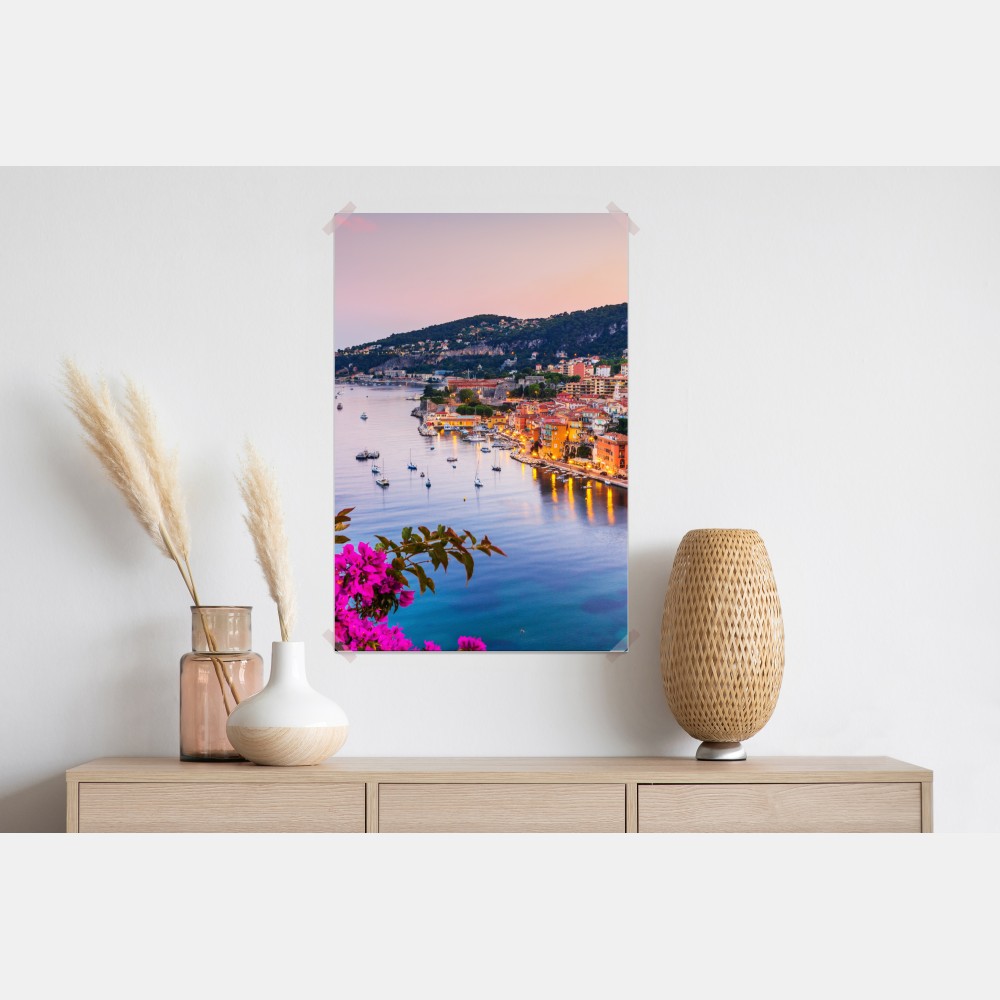 Plakat zachód słońca nad zatoką Villefranche-sur-Mer – Wallissimo® Plakat zachód słońca nad zatoką Villefranche-sur-Mer – Wallissimo®