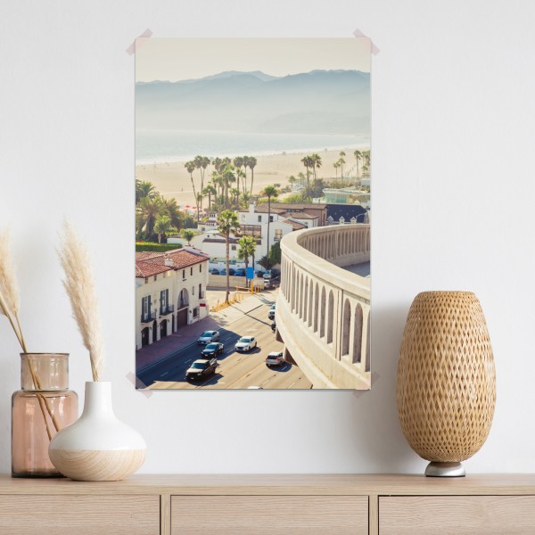 Plakat Santa Monica nadmorska panorama – Wallissimo® Plakat Santa Monica nadmorska panorama – Wallissimo®