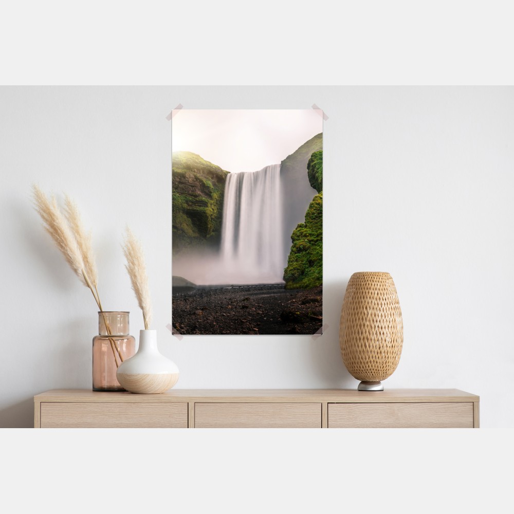 Plakat majestatyczny wodospad Skogafoss – Wallissimo® Plakat majestatyczny wodospad Skogafoss – Wallissimo®