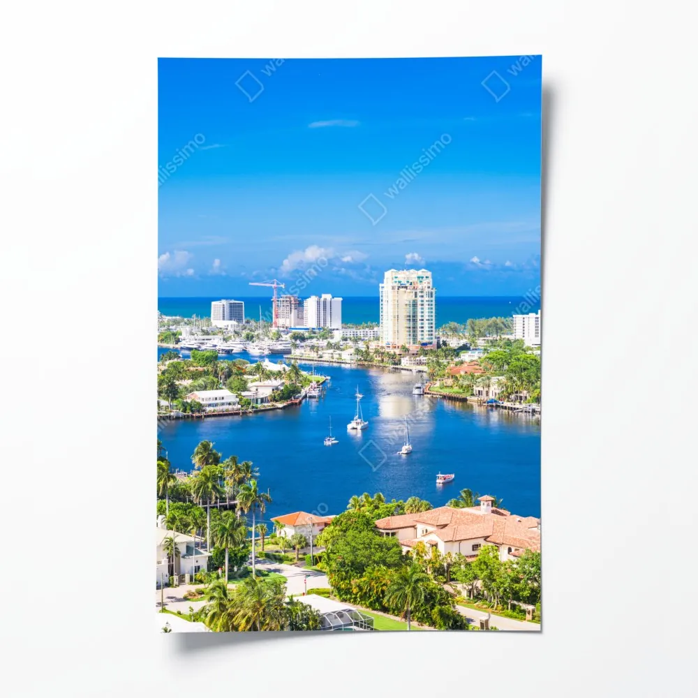 Plakat Fort Lauderdale panorama nad wybrzeżem – Wallissimo® Plakat Fort Lauderdale panorama nad wybrzeżem – Wallissimo®