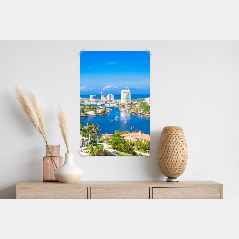 Plakat Fort Lauderdale panorama nad wybrzeżem – Wallissimo® Plakat Fort Lauderdale panorama nad wybrzeżem – Wallissimo®