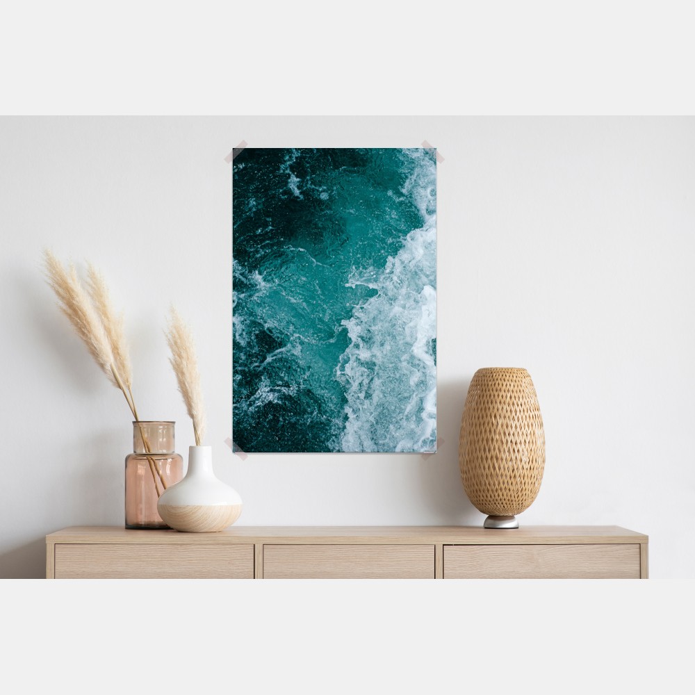 Plakat turkusowe fale morskie – Wallissimo® Plakat turkusowe fale morskie – Wallissimo®