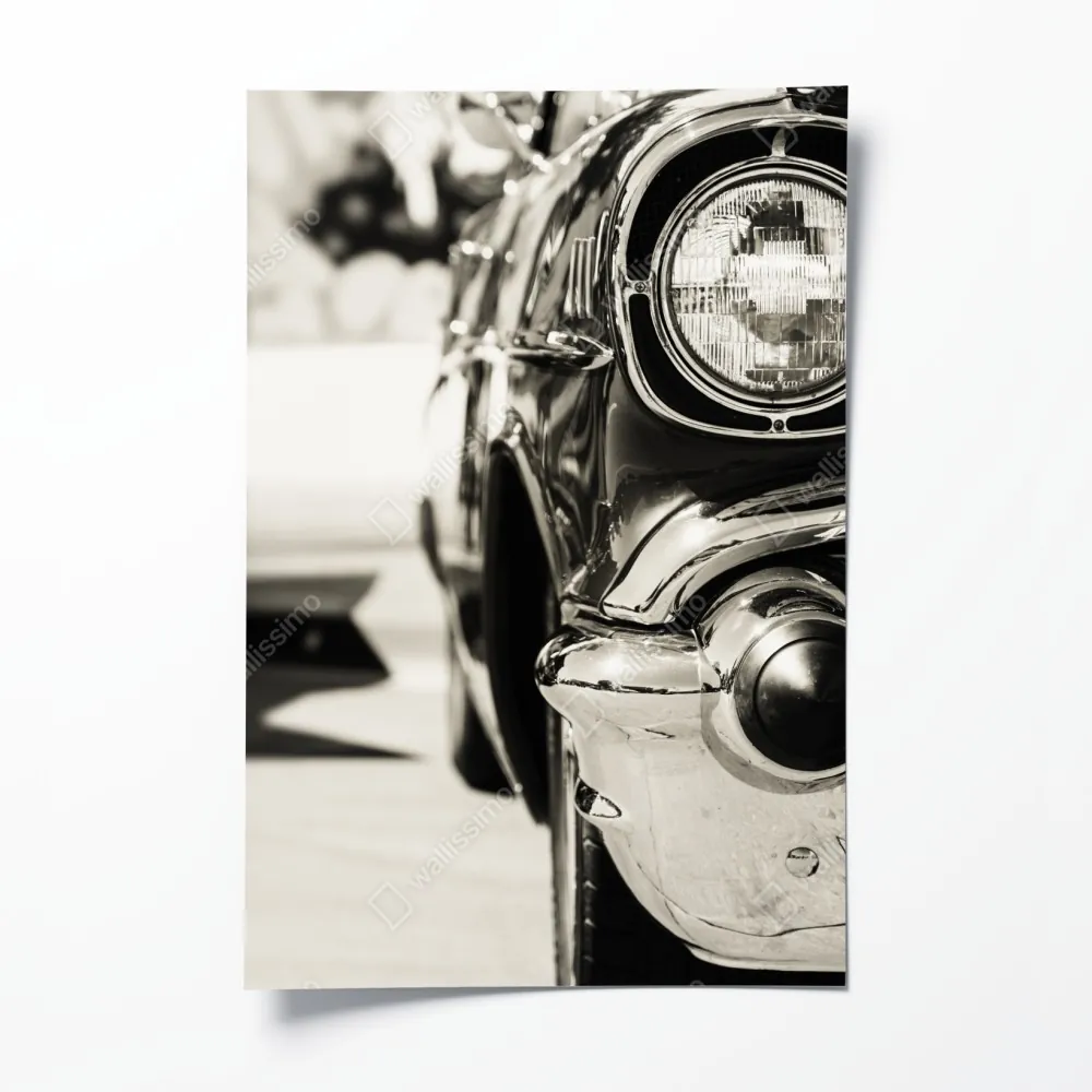 Plakat zabytkowy chromowany samochód zbliżenie – Wallissimo® Plakat zabytkowy chromowany samochód zbliżenie – Wallissimo®