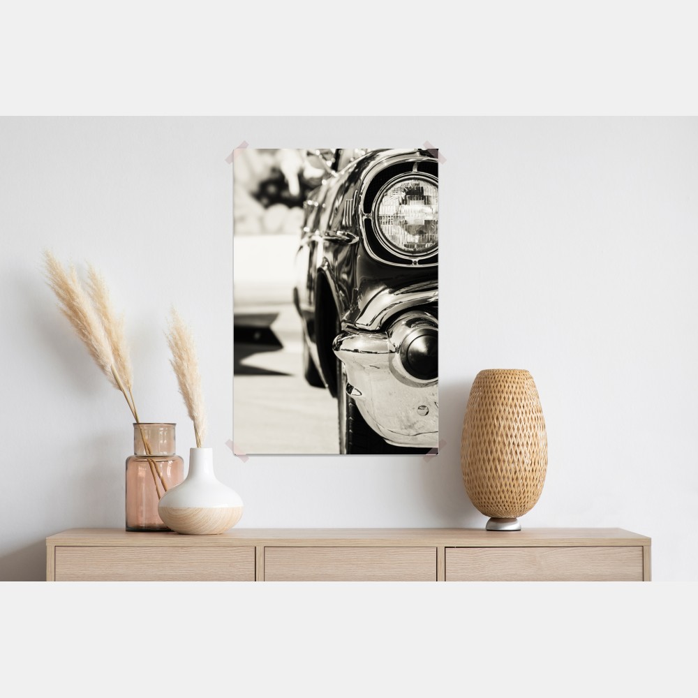 Plakat zabytkowy chromowany samochód zbliżenie – Wallissimo® Plakat zabytkowy chromowany samochód zbliżenie – Wallissimo®