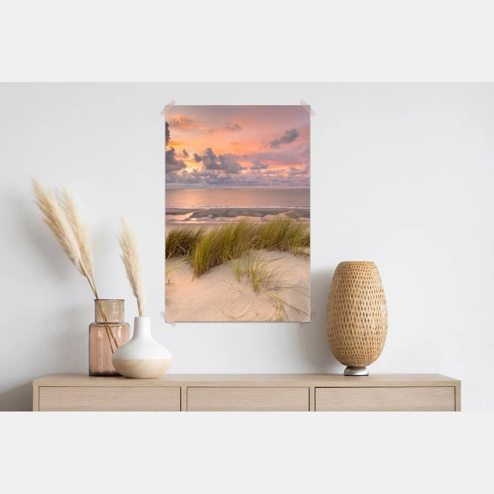 Plakat zachód słońca nad wydmami Zeeland – Wallissimo® Plakat zachód słońca nad wydmami Zeeland – Wallissimo®