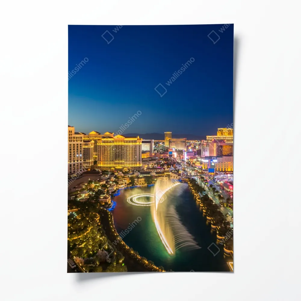 Plakat panorama Las Vegas nocą – Wallissimo® Plakat panorama Las Vegas nocą – Wallissimo®