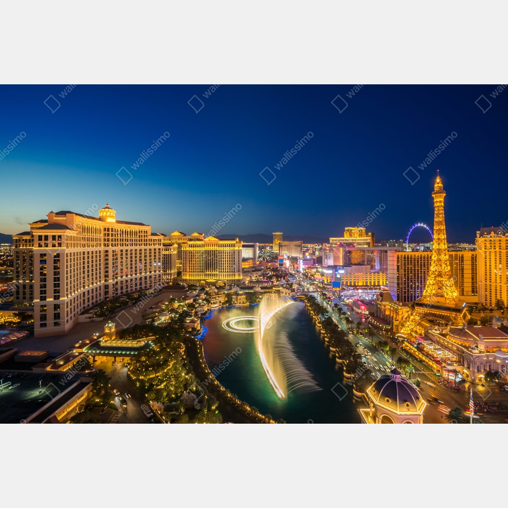Plakat panorama Las Vegas nocą – Wallissimo® Plakat panorama Las Vegas nocą – Wallissimo®