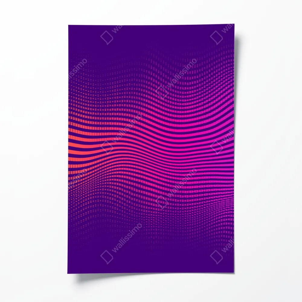 Plakat żywy gradient falowy wzór – Wallissimo® Plakat żywy gradient falowy wzór – Wallissimo®