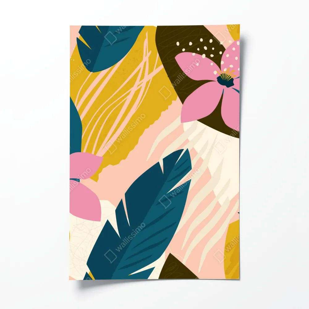 Plakat tropikalna abstrakcyjna grafika kwiatowa – Wallissimo® Plakat tropikalna abstrakcyjna grafika kwiatowa – Wallissimo®