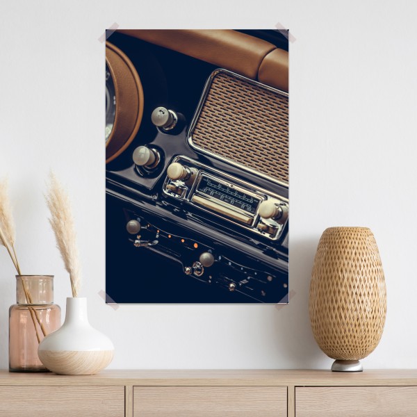 Plakat zabytkowa deska rozdzielcza samochodu – Wallissimo® Plakat zabytkowa deska rozdzielcza samochodu – Wallissimo®