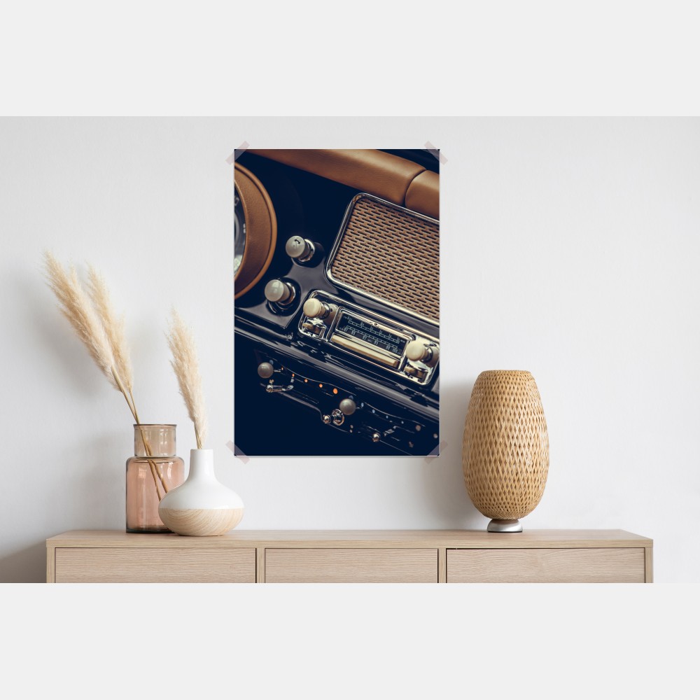 Plakat zabytkowa deska rozdzielcza samochodu – Wallissimo® Plakat zabytkowa deska rozdzielcza samochodu – Wallissimo®